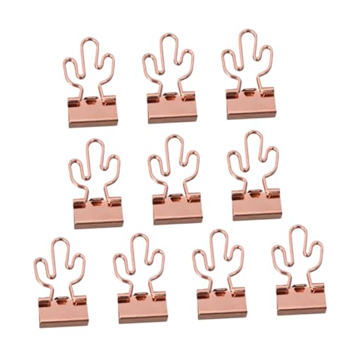 ARTIBETTER 10 Stück Teiliges Set Dekorative Büroklammern Rosa Goldene Papierklammern für Schule und Büro Hochwertige Dokumentenklammern Organisieren von Notizen und Unterlagen von Artibetter