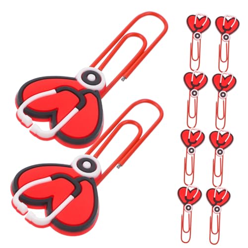 ARTIBETTER 10 Stück Teiliges Süße Cartoon Lesezeichen mit Farbigen Büroklammern Dekorative Papierclips für Bürobedarf und Schulmaterialien für Festlichkeiten und von Artibetter