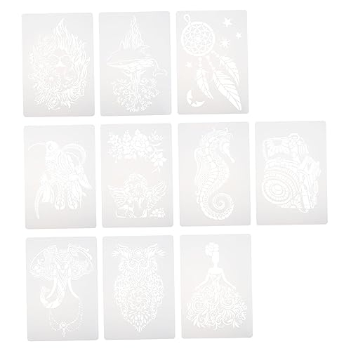 ARTIBETTER 10 Stück Teiliges Wiederverwendbare Schablonen für Tiermalerei Kunstvorlagen für DIY Projekte Scrapbooking und Persönliche Dekoration von Artibetter