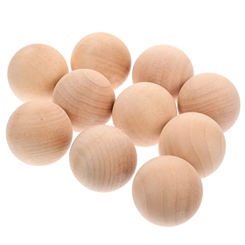 ARTIBETTER 10 Stück Unlackierte Holzperlen Runde Holzkugeln Diy Bastelzubehör für Kreative Projekte Durchmesser zum Bemalen und Dekorieren von Artibetter