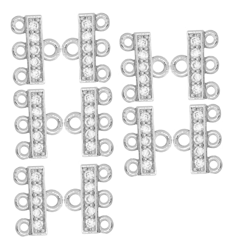ARTIBETTER 10 Stück Vergoldete Zirkonia Multi-strang Schmuckverbinder Mehrreihige Armband Halskettenverschlüsse Sicherer Endverschluss Vielseitige DIY Schmuckherstellung Silberfarben ARTIBETTER 10 Stück Vergoldete Zirkonia Multi-strang Schmuckverbinder Mehrreihige Armband Halskettenverschlüsse Sicherer Endverschluss Vielseitige DIY Schmuckherstellung Silberfarben von Artibetter