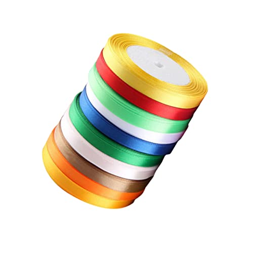 ARTIBETTER 10 Stück Verpackung Band Bänder Chiffon Hochzeit Wickeln Satinband Rosa Band Zum Einwickeln Wickelband Seide Quastenband Party Stoff Dekorationen Zufällige Farbe von Artibetter