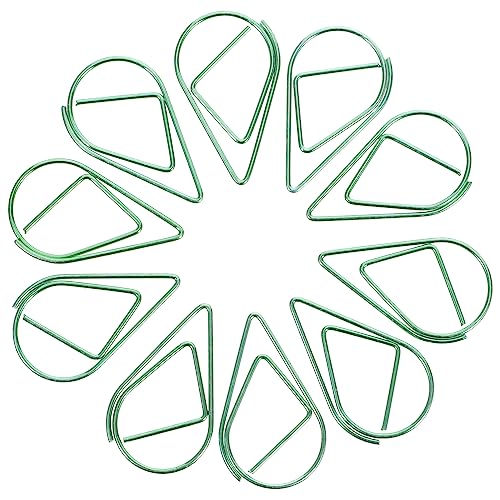 ARTIBETTER 10 Stück Wasser tropfen Lesezeichen Buch Büroklammer einfach Clips Briefpapier Stifte Neuartiger Stift tropft geformte Büroklammer dekorativer Clip Stahldraht Green von Artibetter