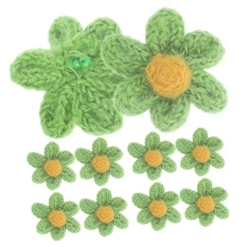 ARTIBETTER 10 Stück kleiner Blumenbeet Rosa Flecken bestickt Häkelblüten Aufnäher für Kleidung Blau Blumenapplikationen Blumen-DIY-Patch DIY Bastelbedarf Flicken für Kleidung Garn Green von Artibetter