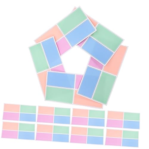 ARTIBETTER 100 Blatt Namensetiketten für Kleidung Selbstklebende Bunte Aufkleber für Kindergarten Schule für Organisation und Beschriftung Etiketten pro Packung von Artibetter