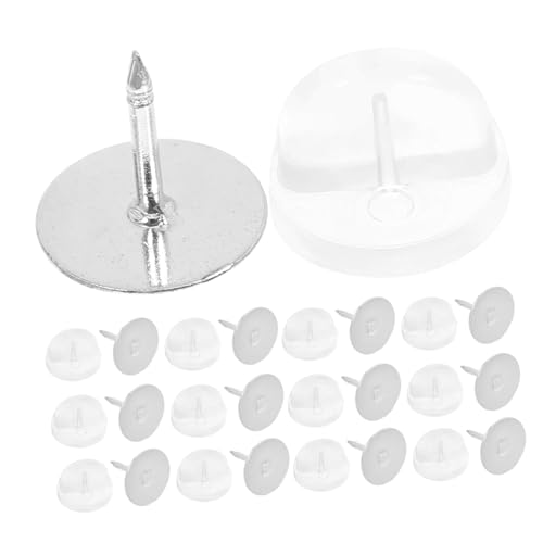 ARTIBETTER 100 Sätze Pin Badge Backs Transparent Rubber Locking Clutch Tie Tack Holders für DIY Schmuck Zubehör Brooches Namensschilder Basteln von Artibetter