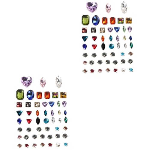 ARTIBETTER 100 Stck Bunte Kristall Strasssteine Tropfenform mit Silberflachboden Handgenähte Claw Rhinestones für DIY Kostüm Schmuck und Bekleidung Vielfältige Formen Kratzfest und Glänzend von Artibetter