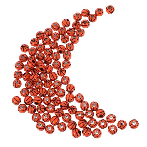 ARTIBETTER 100 Stück Basketball Armbandperlen Armbandherstellungsperlen Basketball Bastelperlen Sportperlen Basketball Perlen Für Armbänder Basketball Sportarmband Abstandshalterperlen von Artibetter