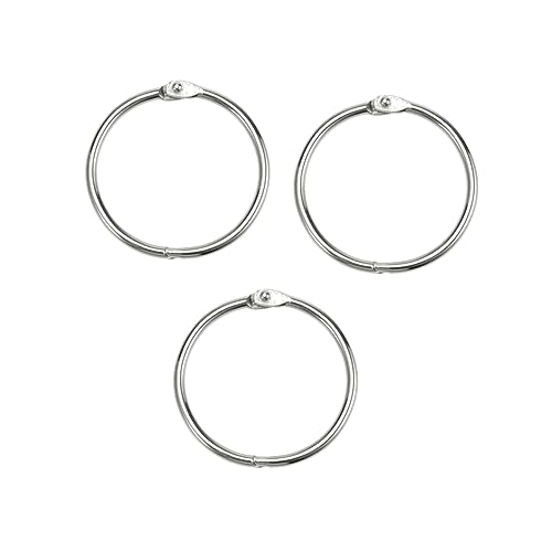 ARTIBETTER 100 Stück DIY Binderinge Innendurchmesser Außendurchmesser Fotoalben Schlüssel Schmuck und Bastelprojekte Leicht und Langlebig von Artibetter