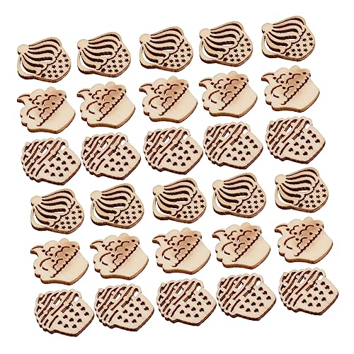 ARTIBETTER 100 Stück DIY Holzscheiben für Kuchendekoration und Bastelprojekte Holzplättchen für Kunstwerke Robust und Langlebig für Partys Hochzeiten und Bastelaktivitäten von Artibetter
