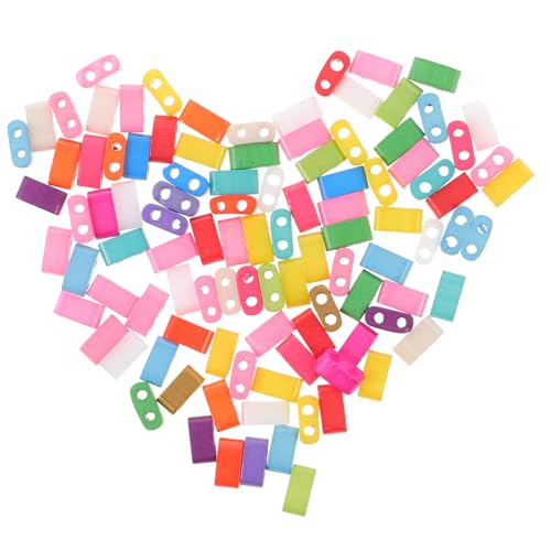 ARTIBETTER 100 Stück Doppel -Loch -Glasperlen runden machen sortiert Reiz bunt Perlenschmuck Bulk-Perlen für die Schmuckherstellung Armband-Perlenanhänger Halskette Perlen Charms-Perlen von Artibetter