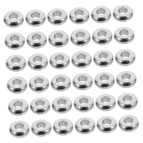 ARTIBETTER 100 Stück Edelstahl -schmuckzubehör Abstandsperlen Für Diy Lose Rondellperlen Diy Schmuck Zwischenperlen Lose Perlen Aus Edelstahl Flache Runde Rostfreier Stahl Silber von Artibetter