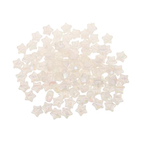 ARTIBETTER 100 Stück Gefrertete Sternperlen Halskette Sternperlen Perlenanhänger Für Halsketten Aus Kunststoff Diy Schmuck Handwerk Perlen Diy Halskette Star Perlen Weiß Plastik von Artibetter