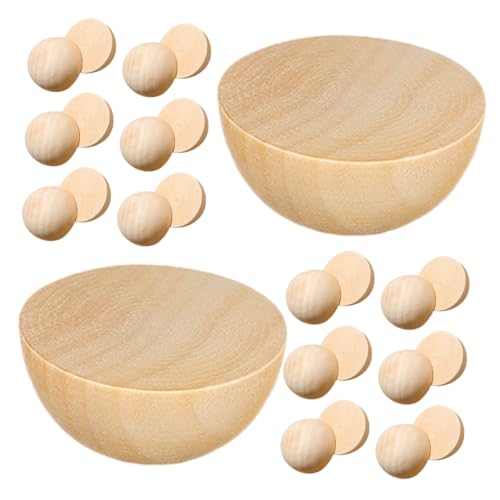 ARTIBETTER 100 Stück Halbe Holzkugel Diy-ball Bälle Selber Machen Holzkugeln Zum Basteln Halbkugeln Aus Holz Zum Basteln Halbe Bastelbälle Mini-holzkugel Bastelkugeln Aus Holz Lotusbaum Beige von Artibetter