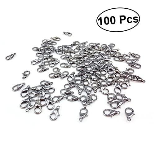 ARTIBETTER 100 Stück Karabinerverschlüsse Schließe Wichtige Tags Hummerschere Karabinerhaken Schmuck Verbindungsverschluss Schmuckfunde Karabinerverschluss Aus Metall Hummerklemme Schwarz von Artibetter