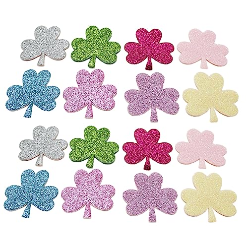 ARTIBETTER 100 Stück Kleematerial haarspange bastel set für Kleeblatt-Nähflicken Party Patch haarschmuck handgefertigte Materialien für Kopfbedeckungen kopfschmuck DIY zubehör von Artibetter