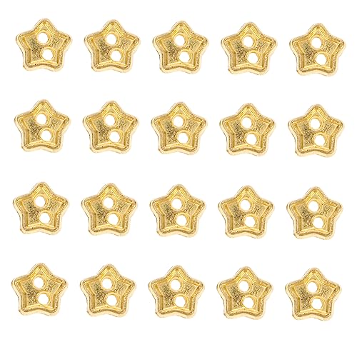 ARTIBETTER 100 Stück Kleiner Metall Knöpfe für Puppen Selbstgemacht Silberne 4mm Sternknöpfe Dekorative Nähknöpfe Bastelbedarf für Kostüme und Kleidung Knopfverzierung von Artibetter