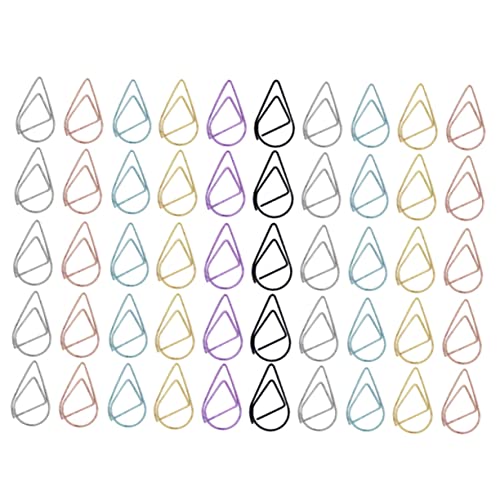 ARTIBETTER 100 Stück Kreative Büroklammern im Design Gold Silber und Schwarz Kleine Metall Lesezeichen für Notizen und Fotos für Büro und Schule Zufällige Farbe von Artibetter