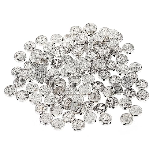 ARTIBETTER 100 Stück Kreuzperlen Rosa runden religiöse Perlen für die Schmuckherstellung kreuzen armbandperlen beads for jewellery Jesus Schmuckperlen Kruzifix runde Perlen Legierung Silver ARTIBETTER 100 Stück Kreuzperlen Rosa runden religiöse Perlen für die Schmuckherstellung kreuzen armbandperlen beads for jewellery Jesus Schmuckperlen Kruzifix runde Perlen Legierung Silver von Artibetter