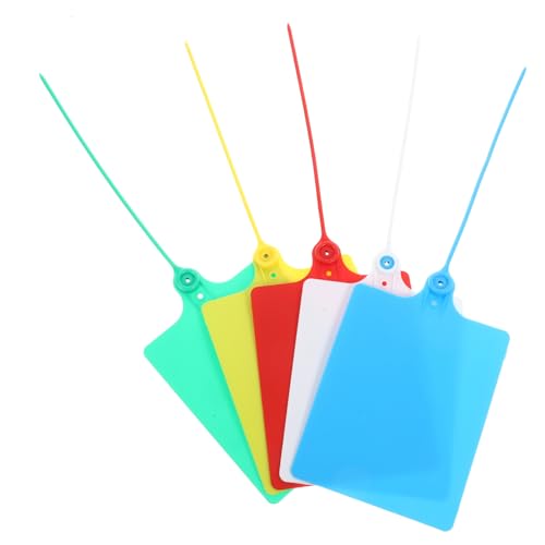 ARTIBETTER 100 Stück Kunststoff Etiketten für Versand Bunte Anhänger mit Kabelbindern Vielseitige Beschriftungsetiketten für Gepäck und Lagerverwaltung PP von Artibetter