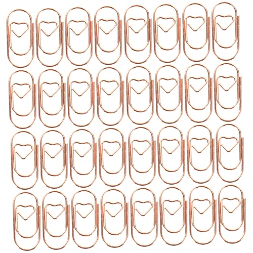 ARTIBETTER 100 Stück Mini Herz Büroklammern Roségold Einzigartige Formen für Dokumente Bücher und Notizen Hohe Haltbarkeit und Einfache Anwendung für Büro und Schule Praktische und Stilvolle von Artibetter