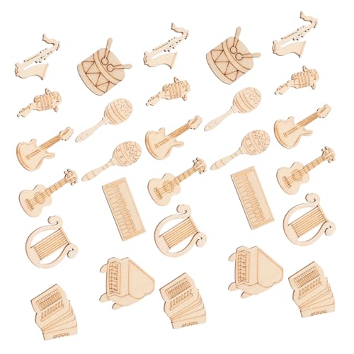 ARTIBETTER 100 Stück Musikalische Holzscheiben für Diy Projekte Unvollendete Holzstücke Instrumentenform für Bastelarbeiten für Erwachsene für Hochzeiten und Festlichkeiten ARTIBETTER 100 Stück Musikalische Holzscheiben für Diy Projekte Unvollendete Holzstücke Instrumentenform für Bastelarbeiten für Erwachsene für Hochzeiten und Festlichkeiten von Artibetter