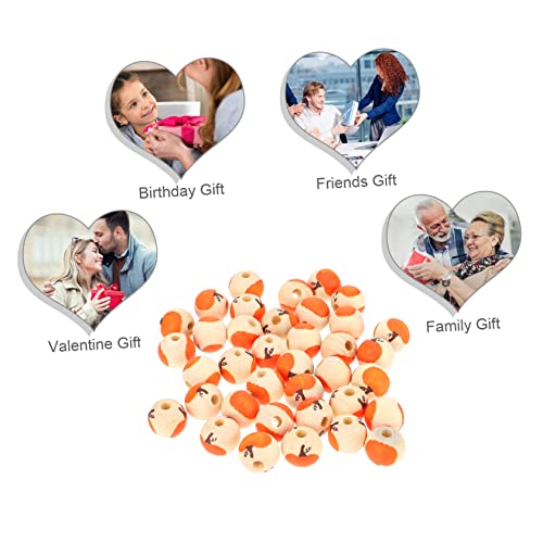 ARTIBETTER 100 Stück Orangefarbene Kürbis Holzperlen mit Karierte Muster Bastelperlen für Diy Halloween Schmuck Langlebige Bastelmaterialien für Familien und Dekorationen ARTIBETTER 100 Stück Orangefarbene Kürbis Holzperlen mit Karierte Muster Bastelperlen für Diy Halloween Schmuck Langlebige Bastelmaterialien für Familien und Dekorationen von Artibetter