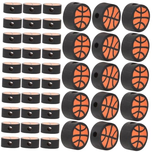 ARTIBETTER 100 Stück Polymer Tonperlen Basketball Abstandshalter für Schmuckherstellung Diy Armband Zubehör Lose Perlen für Projekte und Handwerk von Artibetter