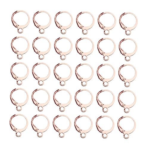 ARTIBETTER 100 Stück Runde Ohrhaken für DIY Ohrringe Elegantes Schmuckzubehör für Selbstgemachte Ohrringe Roségold Bastelprojekte und Schmuckherstellung von Artibetter