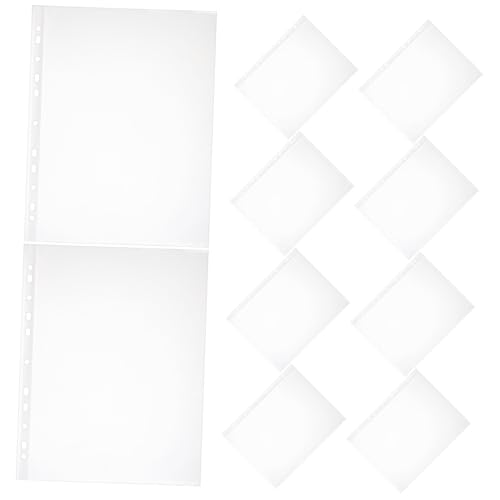 ARTIBETTER 100 Stück Schutzfilm Grundlagen Beschützer Buchseite Bindemittel Tasche Löcher transparente Papierschutzhüllen durchsichtige Dokumentenhüllen Loseblattordner Seitenschutz pp von Artibetter