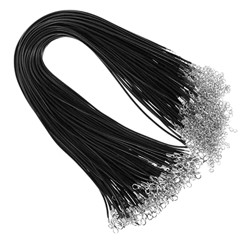 ARTIBETTER 100 Stück Schwarze Schnur mit Karabinerverschluss Dicke Verlängerungskette für Diy Schmuckherstellung und Anhänger Verwendung von Artibetter