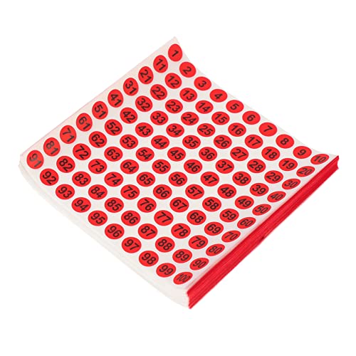 ARTIBETTER 100 Stück Selbstklebende Etiketten Glänzend Selbstklebende Zahlenetiketten Winzige Kreisaufkleber Papieraufkleber Kleine Runde Zahlen Punktetiketten Schilder Post Für von Artibetter