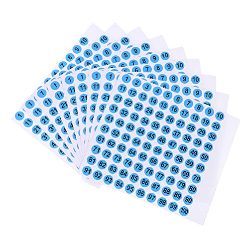 ARTIBETTER 100 Stück Selbstklebende Etiketten Praktische Nummernaufkleber Runde Aufkleber Schlüsselanhänger Mit Etiketten Paketnummernaufkleber Runde Nummernetiketten Kennungen von Artibetter