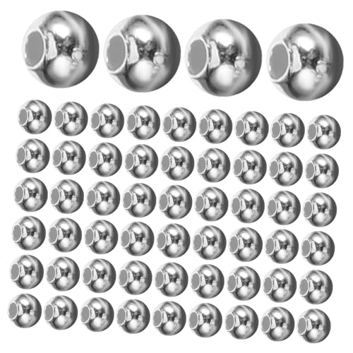 ARTIBETTER 100 Stück Silberne Perlen Große Spacer Perlen für Diy Schmuck Armbänder und Hochwertige Langlebige Silberperlen für Bastelprojekte und Modeschmuck ARTIBETTER 100 Stück Silberne Perlen Große Spacer Perlen für Diy Schmuck Armbänder und Hochwertige Langlebige Silberperlen für Bastelprojekte und Modeschmuck von Artibetter