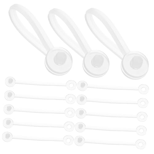 ARTIBETTER 100 Stück Tag-Schnalle Lanyard lang Schild hängend UV Etikett Zeichenfolge Seile für Kleideranhänger Seil für Kleideranhänger Label-Zubehör Sicherheitsschleife Plastik Weiß von Artibetter