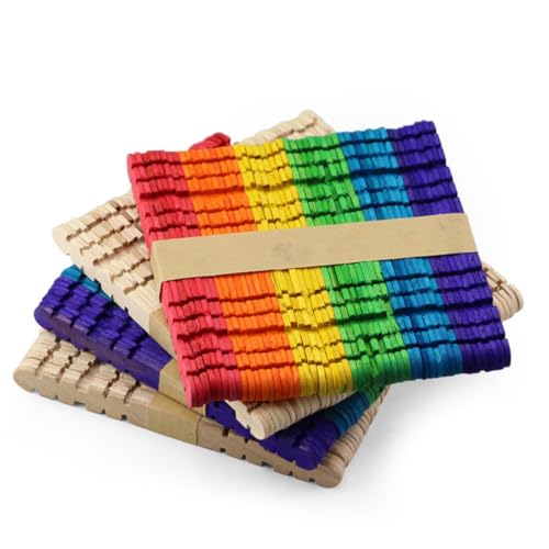 ARTIBETTER 100 Stück Teiliges Buntes Holzstäbchen Farbige Naturfarbene Bastelstäbchen aus Premium holz Glatt für DIY bastelprojekte Modelle und Kreative Handarbeiten ARTIBETTER 100 Stück Teiliges Buntes Holzstäbchen Farbige Naturfarbene Bastelstäbchen aus Premium holz Glatt für DIY bastelprojekte Modelle und Kreative Handarbeiten von Artibetter