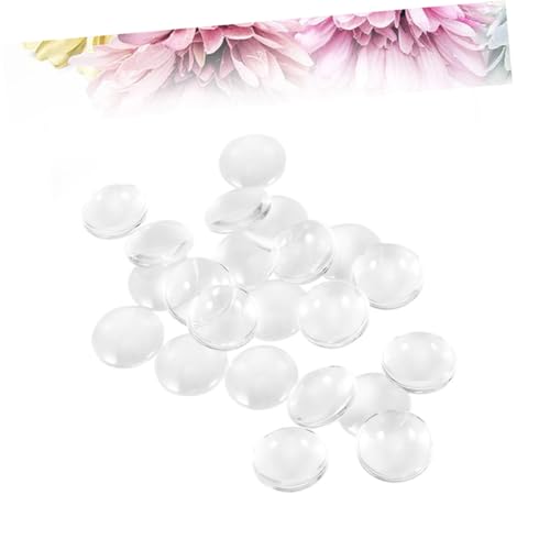 ARTIBETTER 100 Stück Transparente Glassteine Rund Flache Rückseite Cabochons zum Schmuck Basteln für Anhänger Schlüsselanhänger und DIY Dekoration von Artibetter