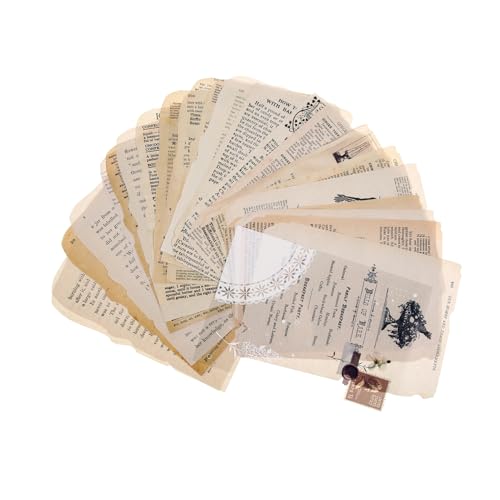 ARTIBETTER 100 Stück Vintage Diy Bastelpapier Dekoratives Papier mit Verschiedenen Mustern Leichtes Faltbares Schreibpapier für Tagebuch Album und Kreative Hintergrundgestaltung Á von Artibetter