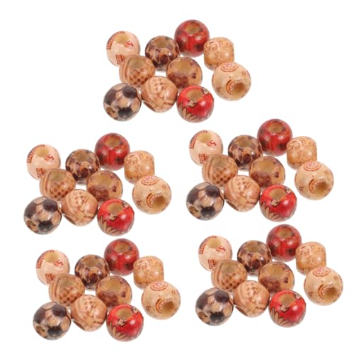 ARTIBETTER 100 Stück Vintage Holzperlen Set Runde Lose Holzperlen für DIY Schmuckherstellung für Armbänder und Bastelprojekte Langlebig und Farbecht von Artibetter