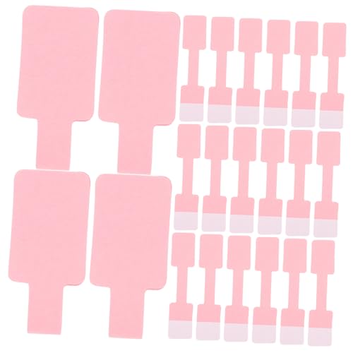 ARTIBETTER 100 Stück selbstklebende Ringetiketten groß Schmuck-Display-Tag bunt Preismarkierungsetiketten Name leeres Etikett Klebeetikett für Schmuck Kraftpapier Rosa von Artibetter