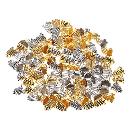 ARTIBETTER 100Stücke Blumenperlenkappen und DIY Schmuckzubehör für Armbänder und Dekoration Runde Endkappen für Bastelprojekte für Geschenkideen von Artibetter