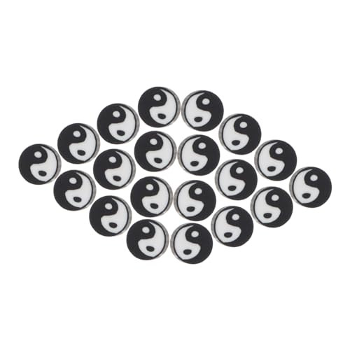 ARTIBETTER 100Stücke DIY Yin Schmuckperlen Tai Chi Spacer Perlen für Armbänder und Lose Keramikperlen mit Einzigartigem Design für Bastelprojekte von Artibetter