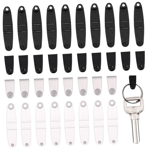 ARTIBETTER 100Stücke Kunststoff Schlüsselanhänger Verbindungsclips Transparente Und Schwarze Ausweishalter Clips Praktische Verbindungselemente Für Badge Halter ARTIBETTER 100Stücke Kunststoff Schlüsselanhänger Verbindungsclips Transparente Und Schwarze Ausweishalter Clips Praktische Verbindungselemente Für Badge Halter von Artibetter