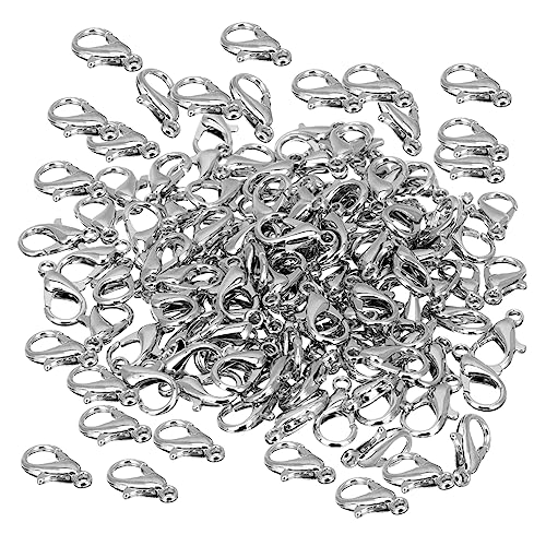 ARTIBETTER 100Stücke Legierung Hummerclips für DIY Schmuckherstellung Glänzende Karabiner für Armbänder und Halsketten Vielseitig Einsetzbar und Zubehör von Artibetter