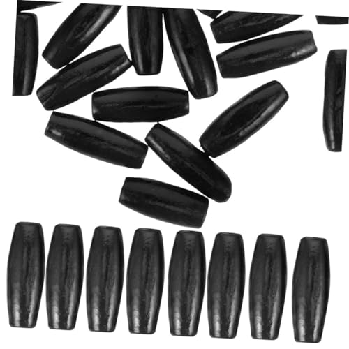 ARTIBETTER 100pcs Große Loch Holzperlen Ovale Holzhalterungsperlen Retro -handwerk Perlen DIY Perlenzubehör Für Makrameschmuck Machen Bauernhaus Dekorationen Machen von Artibetter