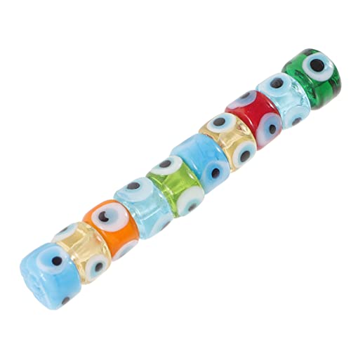 ARTIBETTER 10Stücke Farbige Evil Eye Glasperlen für DIY Schmuckherstellung Einzigartige Spacer Perlen für Armbänder und Wohnkultur Handgemachte Zubehörteile Verschiedenen Farben von Artibetter