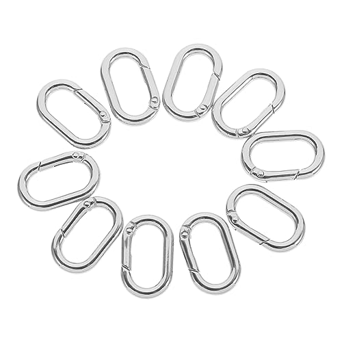 ARTIBETTER 10Stücke Ovaler Feder Karabiner Metall Snap Clip Für DIY Schlüsselring Und Handwerk Zubehör Für Rucksäcke Taschen Und Outdoor Aktivitäten von Artibetter