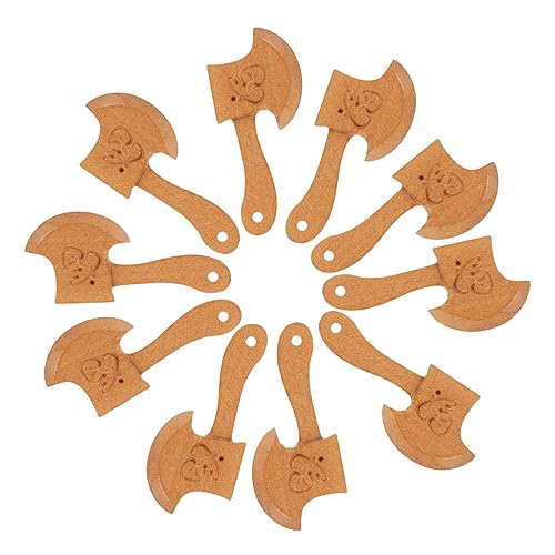 ARTIBETTER 10Stücke Teiliges Holz Ornament Dekorative Holzaxt für DIY Bastelgeschenk für Wohnzimmer und Kinderzimmer Sicheres und Langlebiges Holzspielzeug von Artibetter