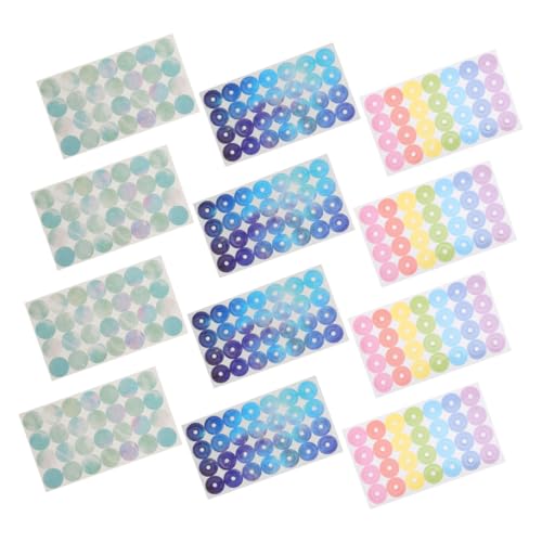 ARTIBETTER 12 Blatt Scrapbooking Aufkleber Lose Blätter Gestanzte Papieraufkleber Aufkleber Für Tagebuch Locher Verstärkungsaufkleber von Artibetter