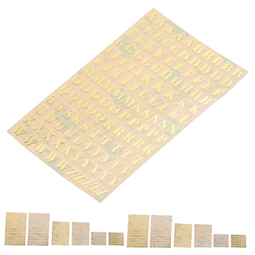 ARTIBETTER 12 Blatt Teiliges Selbstklebender Metall Alphabet und Zahlenaufkleber Mini Glitter Buchstaben Sticker für DIY Scrapbooking Bunte Langlebige Rückstandsfreie Etiketten zum von Artibetter